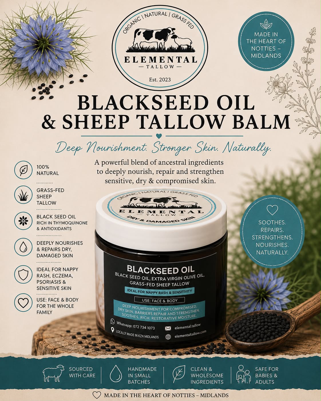 Dry & Damaged Skin - Blackseed Oil Sheep Tallow